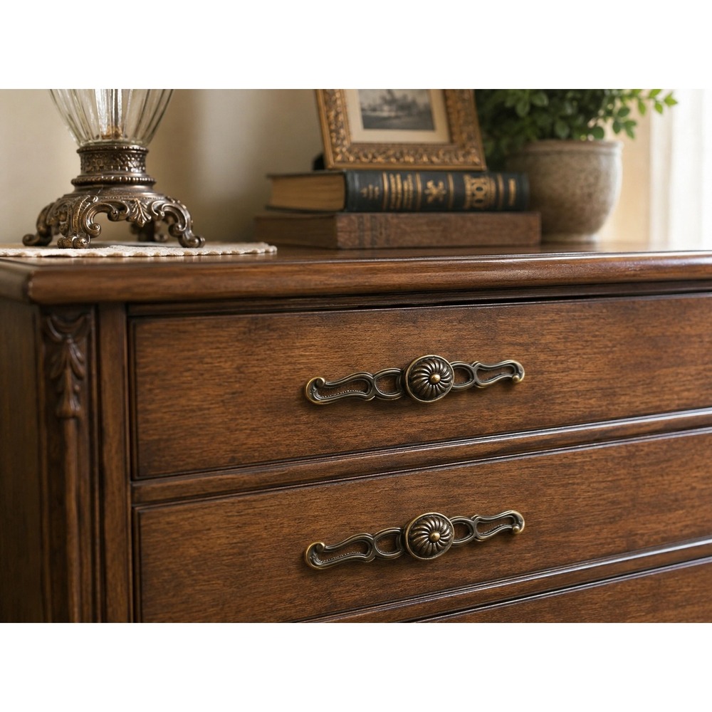 Keeler Brass Co Drawer Pulls Knobs 4pc Set Bronze Antique Filigree